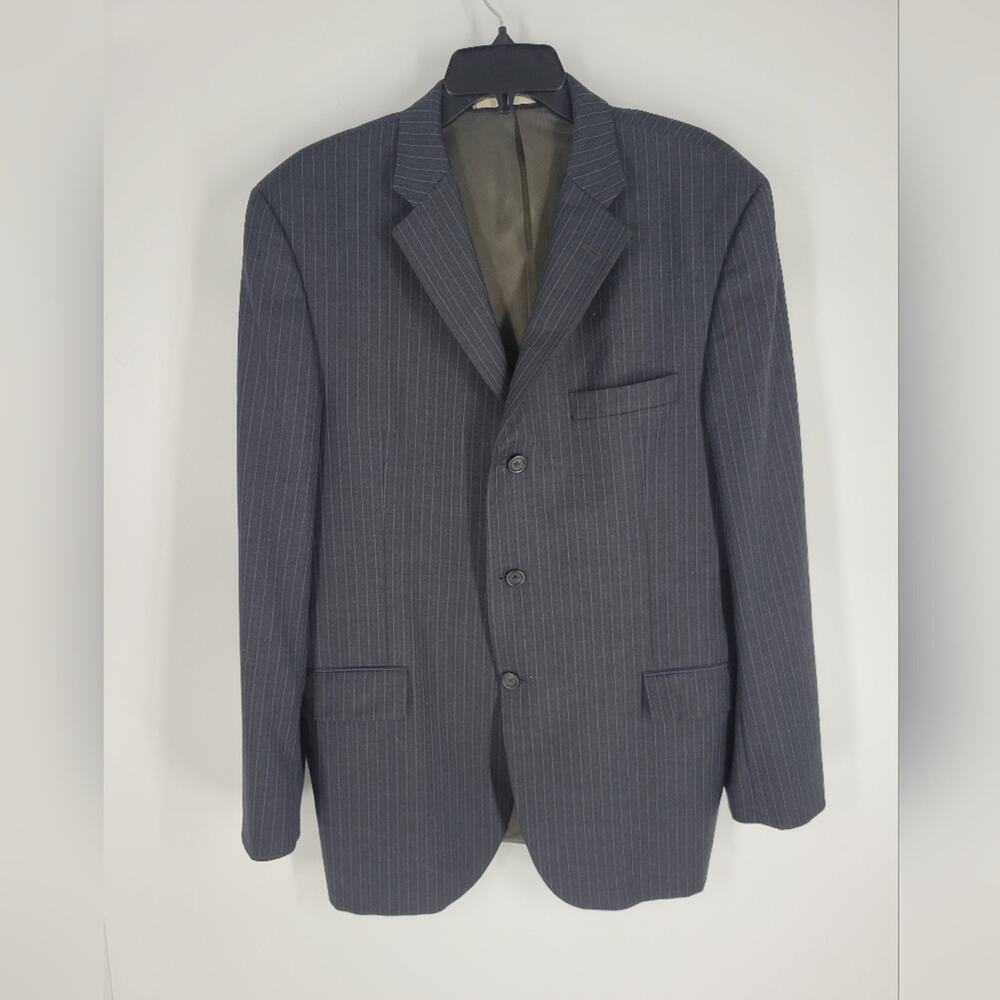 Burberry Pin Stripe Multi Pocket Jacket 44R